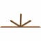 Ekena Millwork Saratoga Timber Gable Bracket, Western Red Cedar, 84"W x 38"H x 1 1/2"D x 3 1/2"F, 11/12 Pitch GBW084X38X0204SAR00SWR - alternate 2